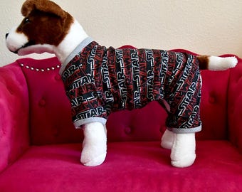 Dog Pajamas Male Cut, Star War print, Dog Jumpsuit, Made in USA