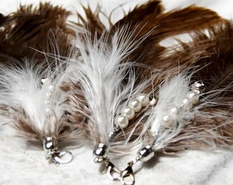 Ostrich Feather Wand Refills – Interactive Teaser Toy with Bell, Set of 3