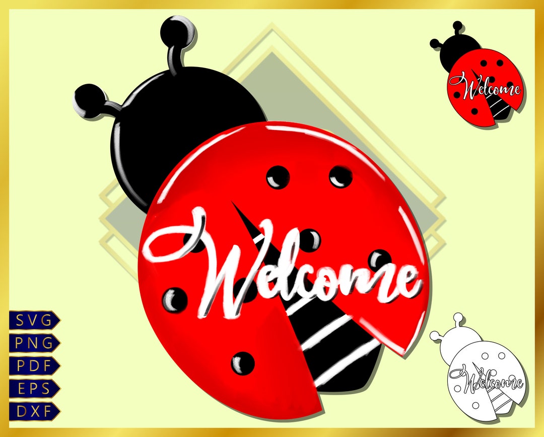 Ladybug Door Hanger Template Instant Download SVG PNG PDF - Etsy