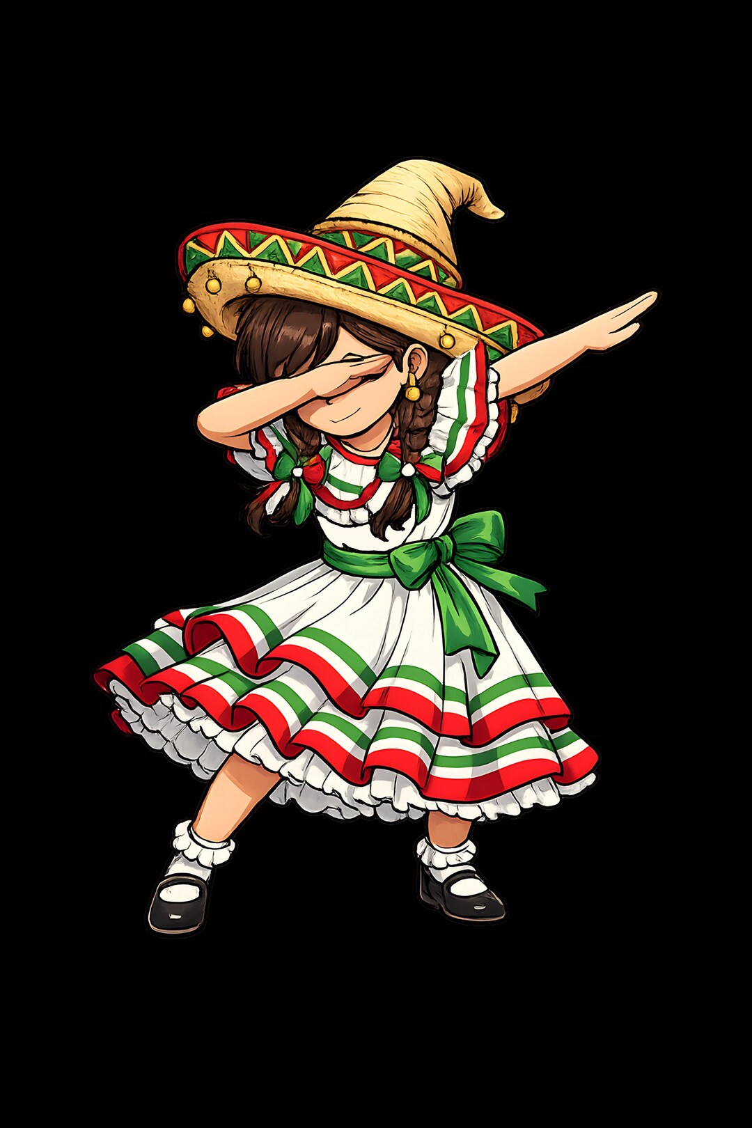 Cinco De Mayo Mexican Fiesta Dabbing Girl PNG - Etsy