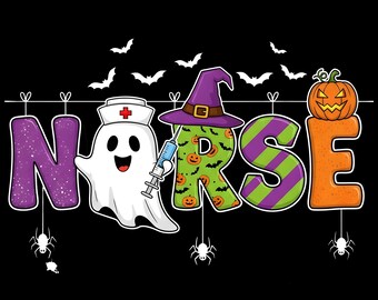 Spöksjuksköterska Halloween PNG: Spöklik sjuksköterska Clipart (digital nedladdning)