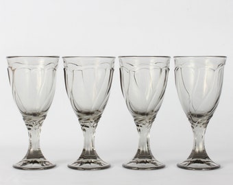 Vintage Noritake, Gray Glassware, Wedding Decor, Vintage Glassware, Noritake Glassware, Wine Glassware, Noritake, Gray Wine Glasses,Set of 4