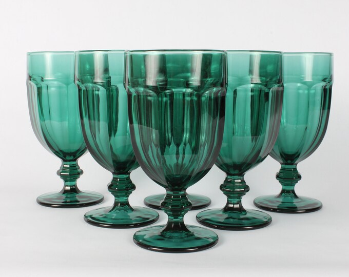Libbey Glassware, Libbey, Vintage Glassware, Duratuff, Green Glassware, Vintage, Tumblers, Wine