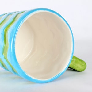 Coffee Mug, Hand Made Coffee Mug, Coffee Cup, Stripped Coffee Mug, Vintage Mugs, Coffee Mugs, Set of 1 image 3