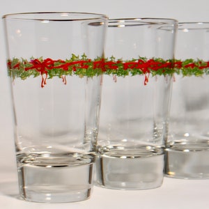 Highball Glassware, Tumblers, Vintage Glassware, Christmas Glassware, Libbey Glassware, Vintage, Glassware, Barware, Water Glasses, Set of 4 image 6