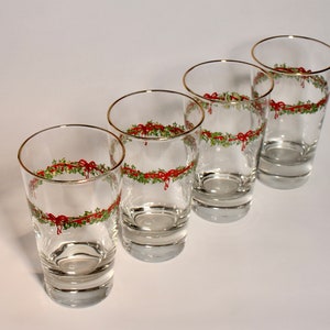Highball Glassware, Tumblers, Vintage Glassware, Christmas Glassware, Libbey Glassware, Vintage, Glassware, Barware, Water Glasses, Set of 4 image 8