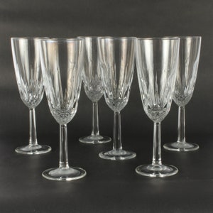 Vintage Glassware, Champagne Glassware, Vintage, Goblets, Water Goblets, Wedding Barware, Stemware, Stemmed Glassware, Set of 6