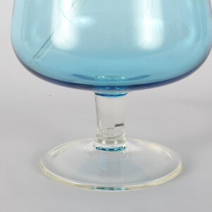 Vintage Blue Glass Pitcher with Stirrer image 4