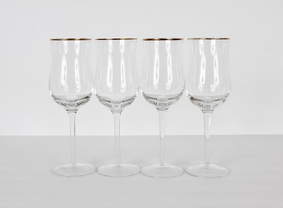 Wine Glasses Vintage Glassware Gold Rim - Gold Rim Glassware Vintage Wine Glasses Vintage Glassware Gold Rim - Gold Rim Glassware Vintage