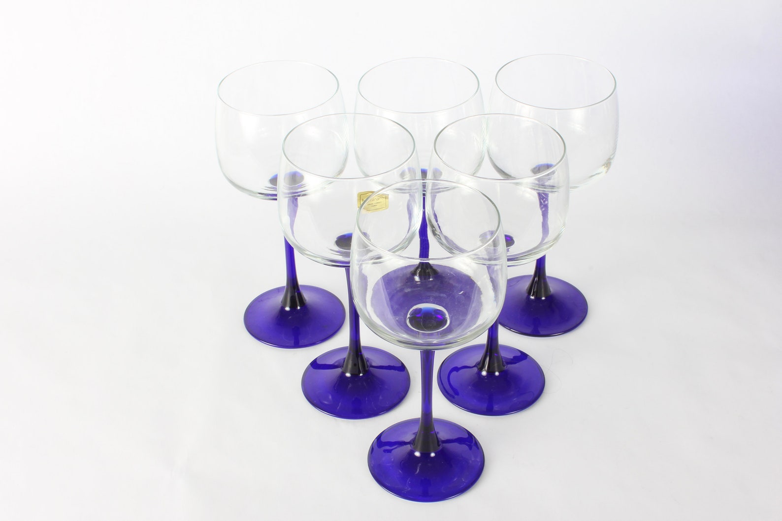 Luminarc Glassware Cobalt Blue Glassware Vintage Glassware Etsy