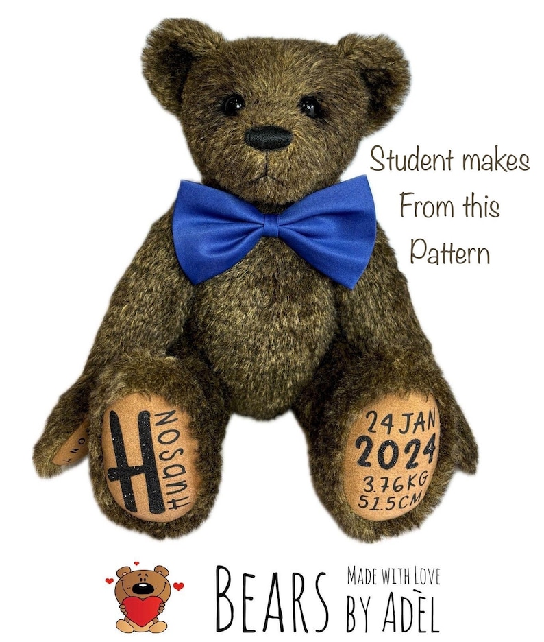 PDF Teddy Bear Pattern First Mate 13 inches in image 4