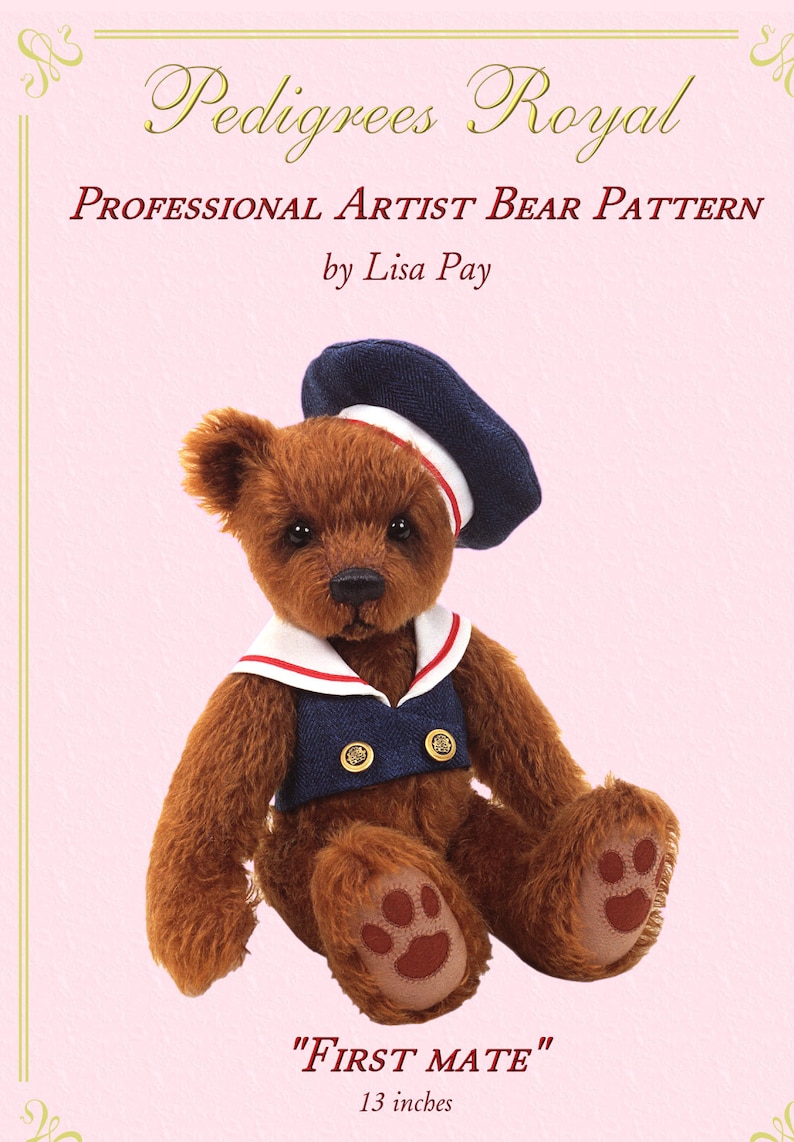 PDF Teddy Bear Pattern First Mate 13 inches in image 2