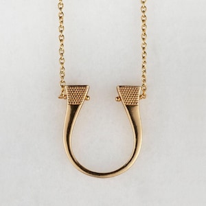 Lucky Nail - Hufnagel Nagel - Reiterhalskette in Gold