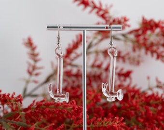 Handblown Glass Hammer Earrings