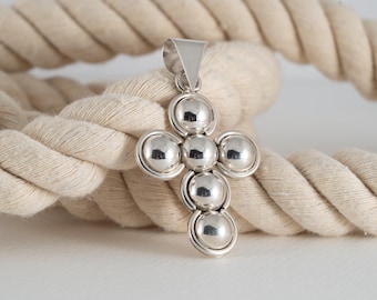 Vintage Taxco Sterling Silver Cross Pendant | 925 Mexican Silver Cross