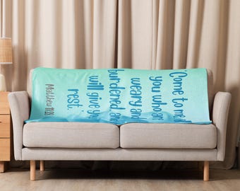 Rest for the Weary – Matthew 11:28 Blanket