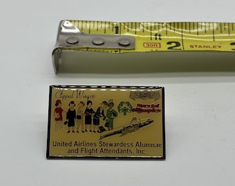 United Airlines Stewardess Alumnae Clipped Wings Special Olympics Pin 1.5" x 1"