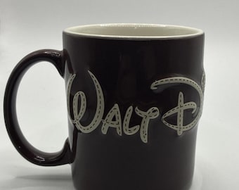 Walt Disney World Brown Coffee Cup Mug “It was all started by a mouse” Vintage RARE