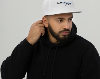 Embroidered AK-47 Vulcan Snapback – Gamer Streetwear Hat