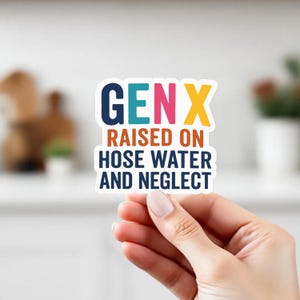 Gen X Nostalgia Sticker: Funny Retro Humor, Waterproof Vinyl Decal