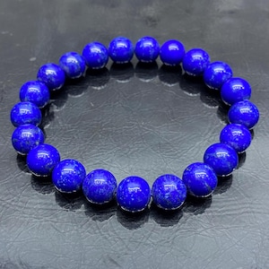 Armband med naturlig lapis lazuli AAA+ kungligt blått Afghanistan 4 mm 8 mm 10 mm 12 mm armband med premium ädelstenskristaller