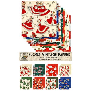 Scrapbooking Bastelpapier Pack (24 Stück 6"x6") FLONZ 037 Weihnachtsfee