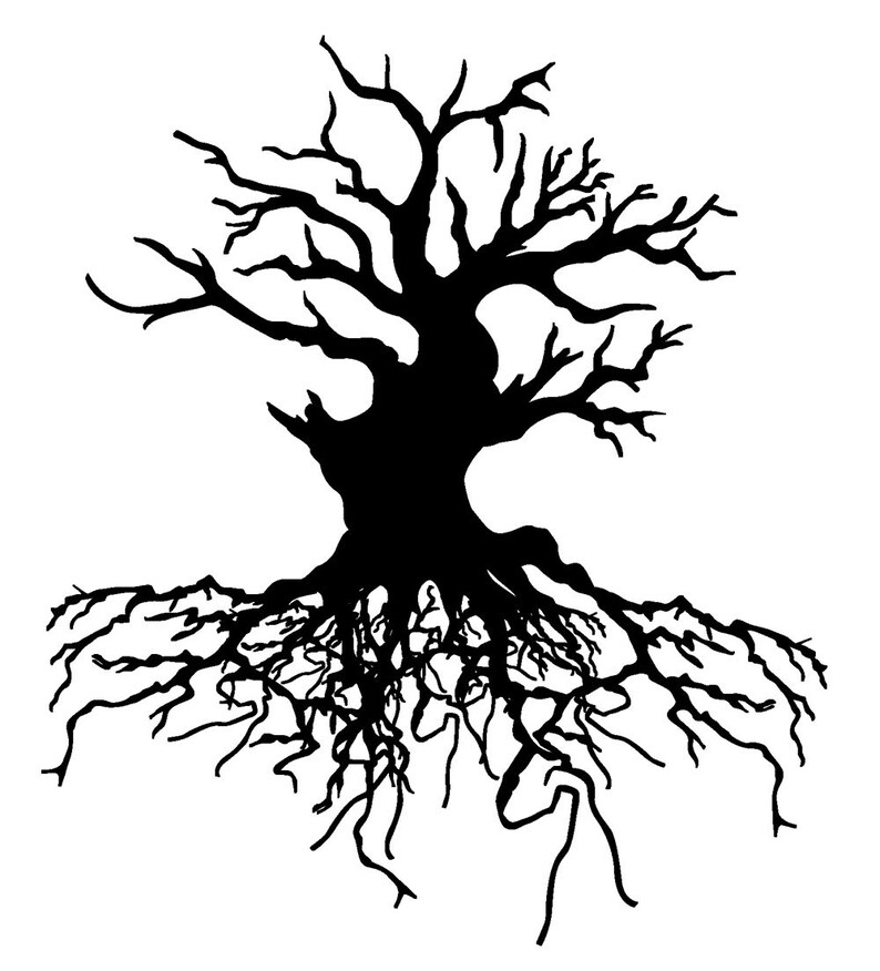 FLONZ Clear stamp clingy acrylic Large Old Tree With Branches