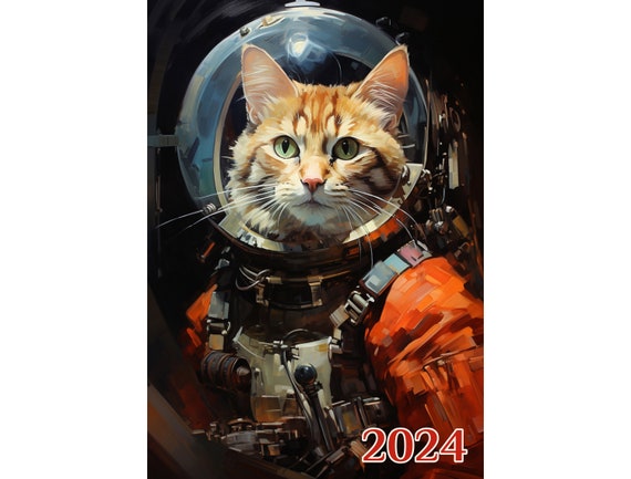 Wall Calendar 2024 Adorable Space Cats on a Mission in Little Space Suits Cyberpunk Vintage Book Illustration Poster M7-2131 - Etsy wall-calendar-2024-adorable-space-cats-on-a-mission-in-little-space-suits-cyberpunk-vintage-book-illustration-poster-m7-2131-etsy