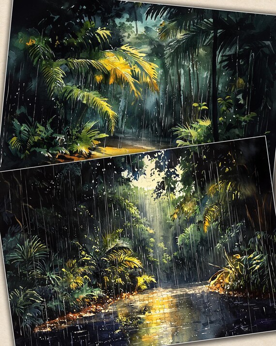 2 X JIGSAW PUZZLES 300pc ~ Tropical Rainforest Serenity – A Lush