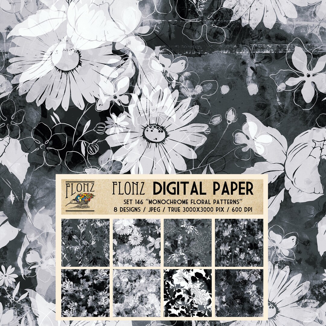 Rococo Baroque Floral Pattern Paper Pack – 16 Sheets Double-Sided 25x25cm For Scrapbooking & Crafting - View #2