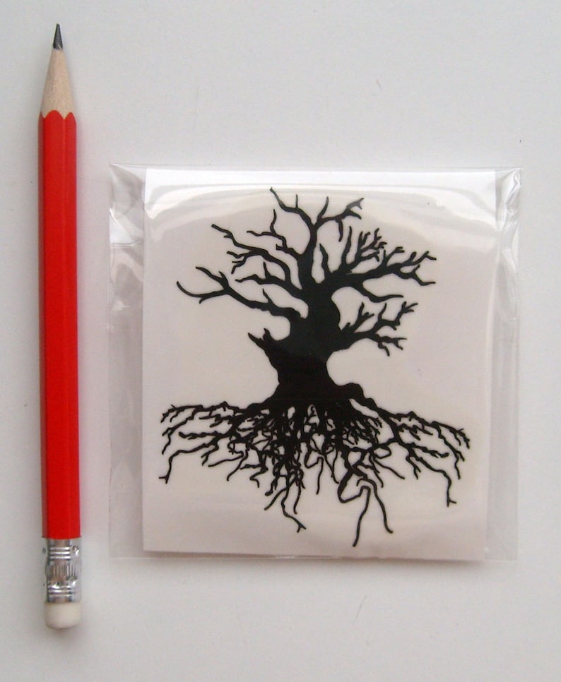 FLONZ Clear stamp clingy acrylic Large Old Tree With Branches
