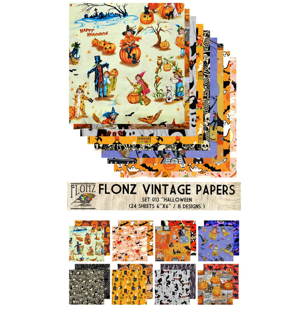 Scrapbooking Craft Paper Pack 24pcs 6x6 FLONZ Etsy