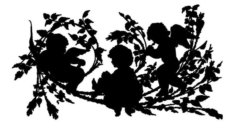 Cupid/'s Playing In Tree FLONZ Clear stamp clingy acrylic