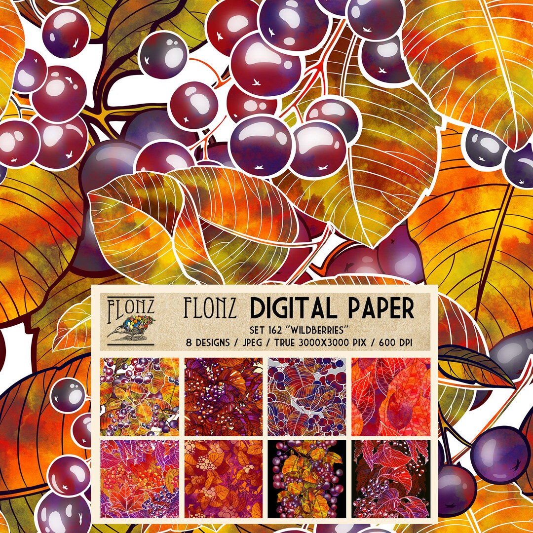 DIGITAL PAPER Set ~ 8 Designs 3000x3000 Pixels 600 Dpi ~ Wildberries ...