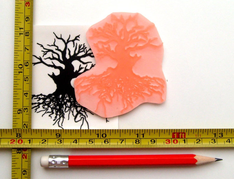 FLONZ Clear stamp clingy acrylic Large Old Tree With Branches