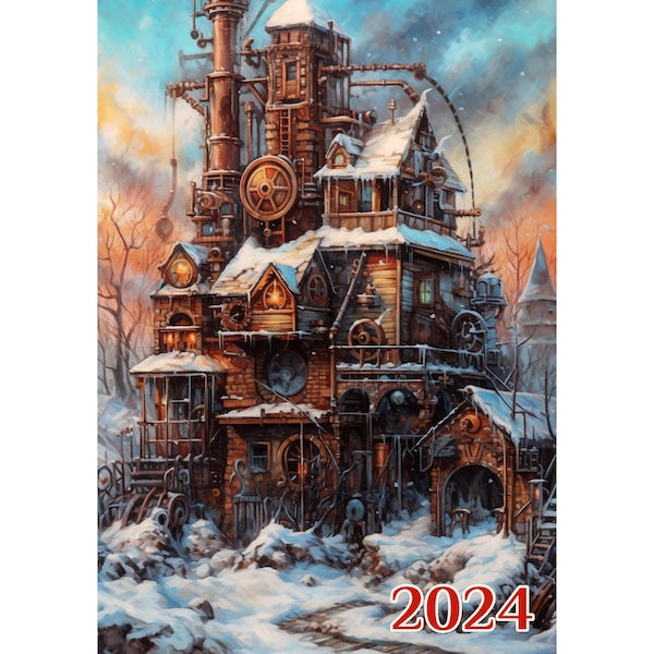 Steampunk Calendar 2024 Etsy