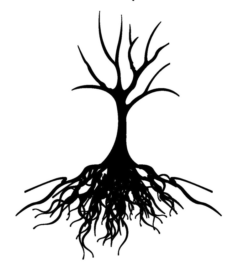 Leafless Tree Showing Roots Small FLONZ Clear stamp clingy acrylic