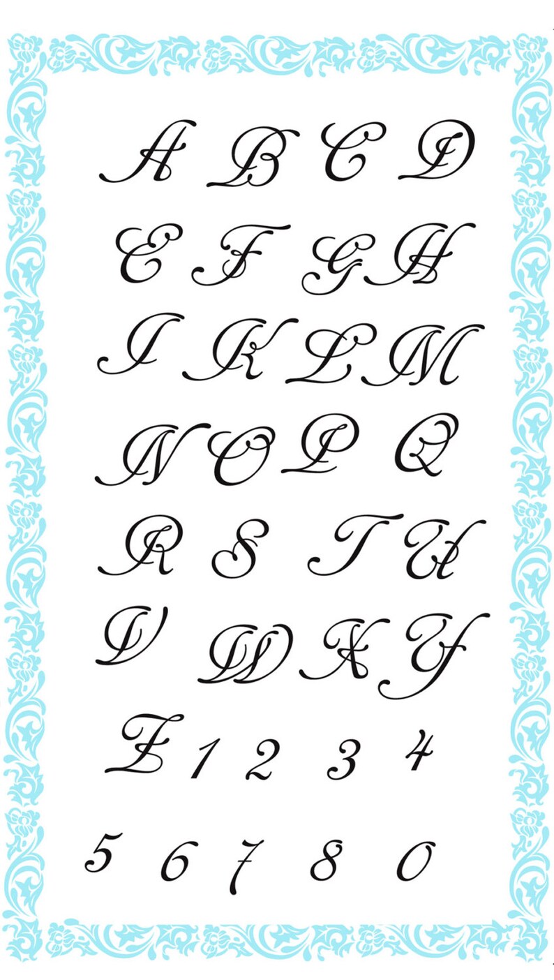 Alphabet clear stamps set Cancellarium FLONZ 728 acrylic clingy unmounted