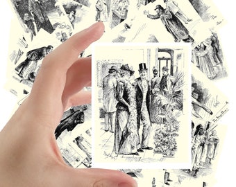 24 cards Postcards Pack Voces Populi Vintage Engravings by B Partridge CC1143 
