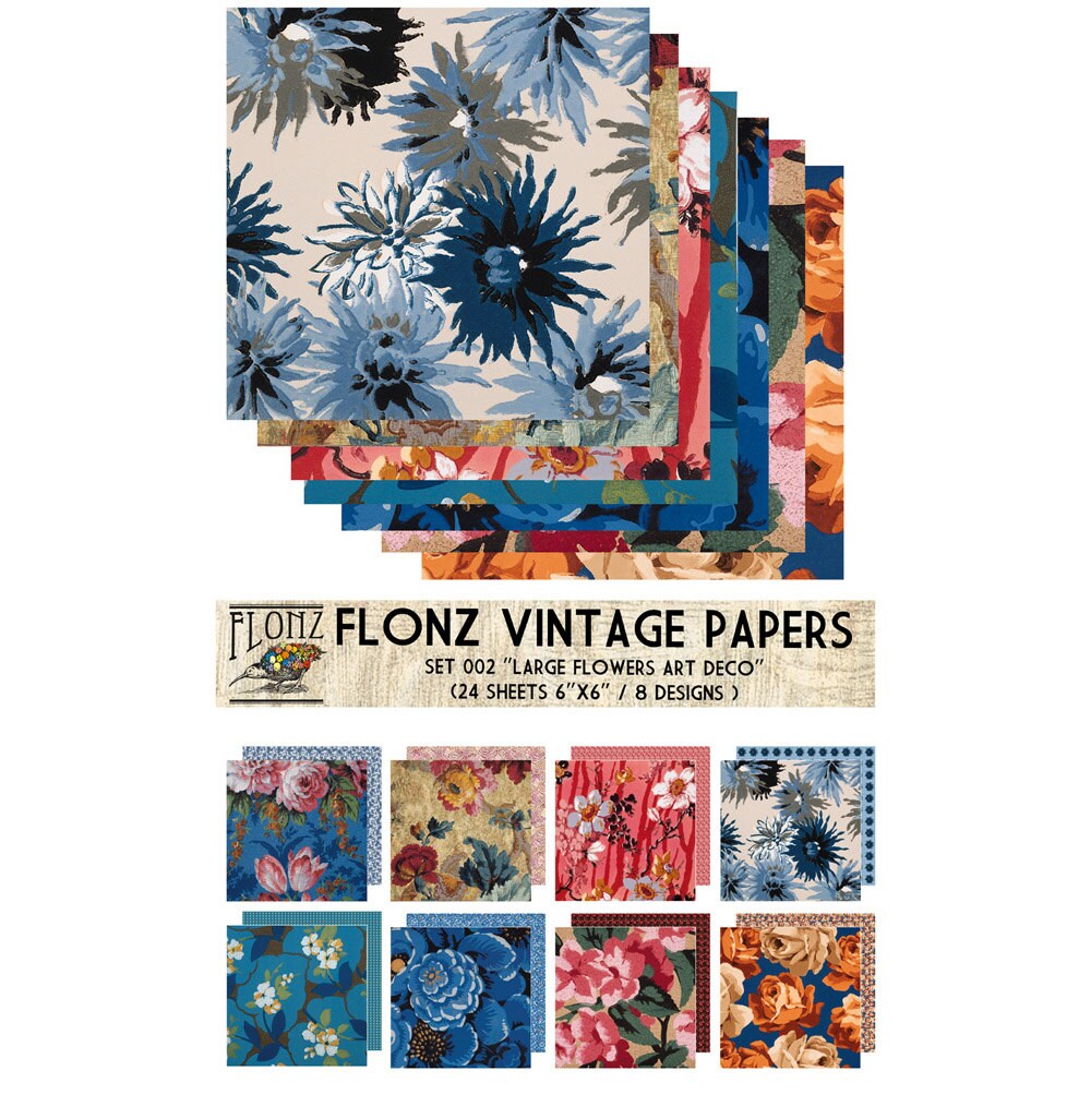 Scrapbooking Craft Paper Pack 24pcs 6x6 FLONZ | Etsy