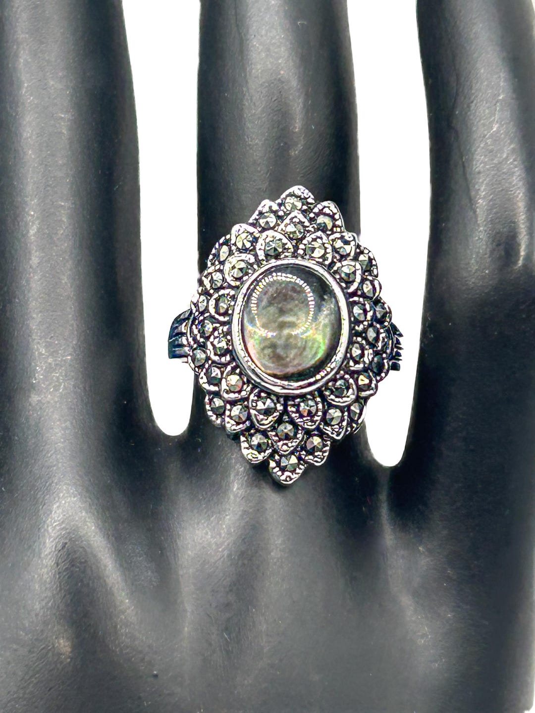 Rsc Wedding Rings Vintage R.S. Covenant Art Deco Style Ring - Size 7 - Black Mother of ...