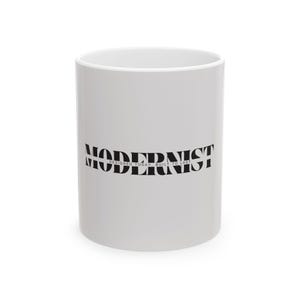 Modernistische keramische mok | Minimalistische koffiekop, gepersonaliseerd cadeau voor kunstliefhebbers, woondecoratie, modern design, cadeau voor koffieliefhebber
