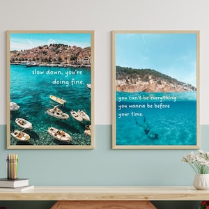 Beachy Vienna Lyrics Posters, Billy Joel Wall Decor 2 Set, Aesthetic Italy Art, Music Lover Gift, Home Decor