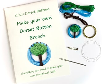 Dorset Button Kit summer green tree -  Gini winner Kirstie’s Handmade Christmas
