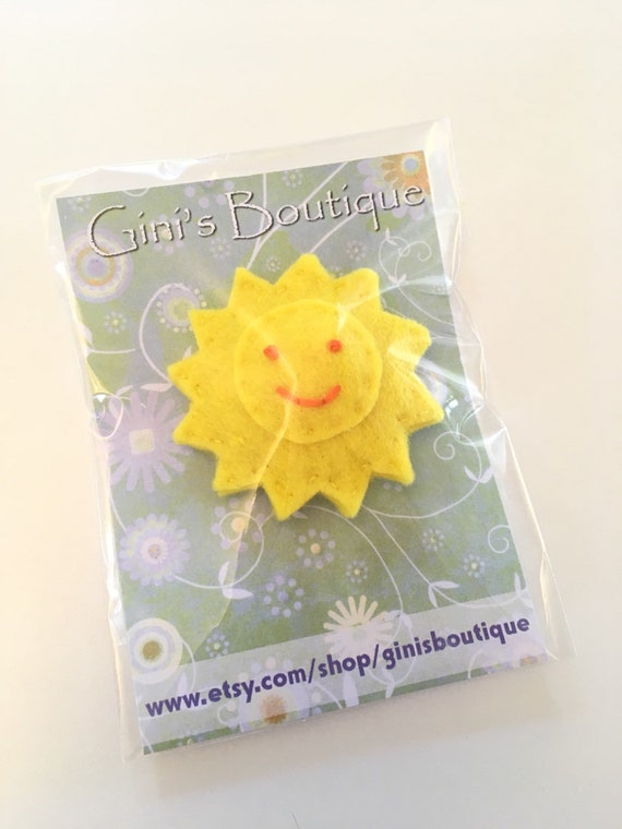 Punky Brewster Sun Brooch Pin Badge Yellow Sunny Sunshine Etsy