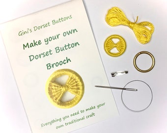 Dorset button kit bow yellow -  Gini winner Kirstie’s Handmade Christmas