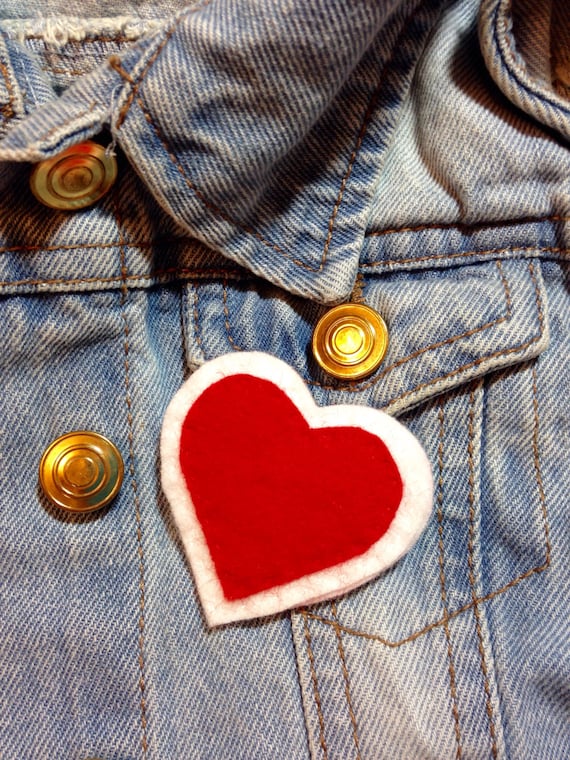 Punky Brewster Heart Brooch Badge Pin Etsy