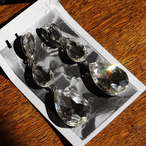 Rhinestone Chandelier earrings wedding dress perfect prom jewelry evening earrings accessories