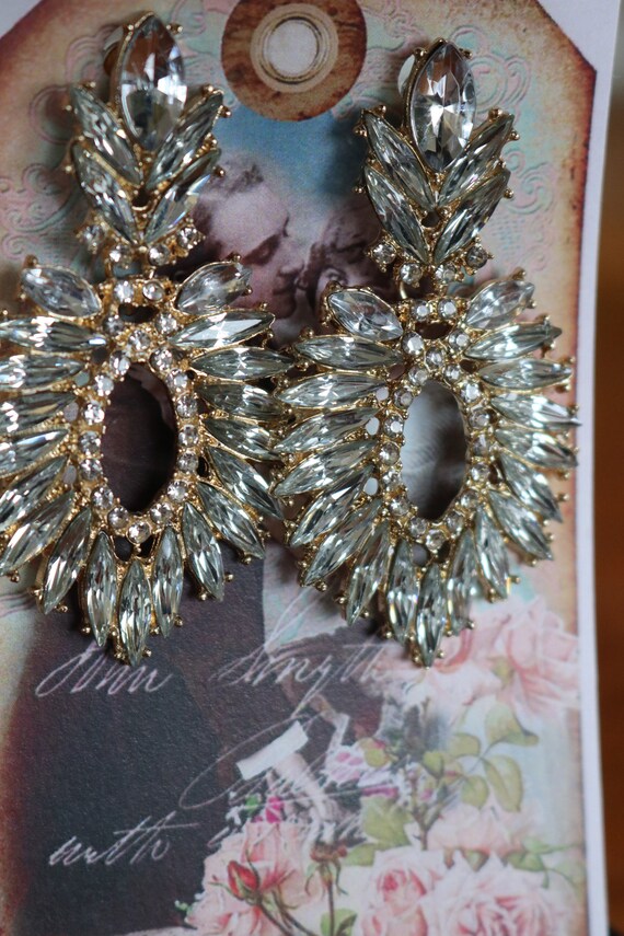 Art deco chandelier earrings deals