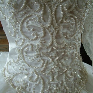 Wedding Dress Vintage Pearl Beaded Bridal Gown Ballgown Tulle - Etsy